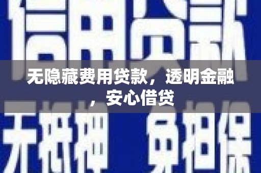 隆化无隐藏费用贷款，透明金融，安心借贷